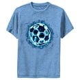 thumbnail image 1 of Boy's Lost Gods Blue Electricity Soccer Ball Performance Graphic Tee Royal Blue Heather Medium, 1 of 4