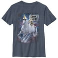 thumbnail image 1 of Boy's Lost Gods Boombox Cat and Unicorn Space Song Graphic Tee Navy Blue Heather Medium, 1 of 2