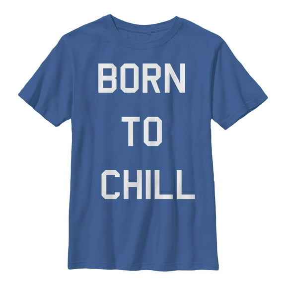 Boy's Lost Gods Born to Chill  Graphic Tee Royal Blue Small