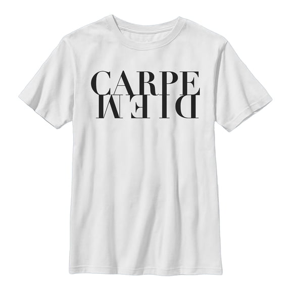 Boy's Lost Gods Carpe Diem Graphic Tee White Small