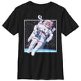 thumbnail image 1 of Boy's Lost Gods Cat Astronaut in Space  Graphic Tee Black Large, 1 of 4