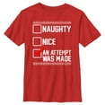 thumbnail image 1 of Boy's Lost Gods Christmas Attempt List Graphic Tee Red Large, 1 of 4