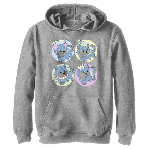 Boy's Lost Gods Cute Husky Puppies Pull Over Hoodie Athletic Heather X Large