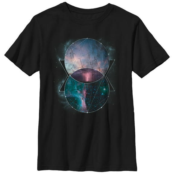 Boy's Lost Gods Epic Space Shapes  Graphic Tee Black Small