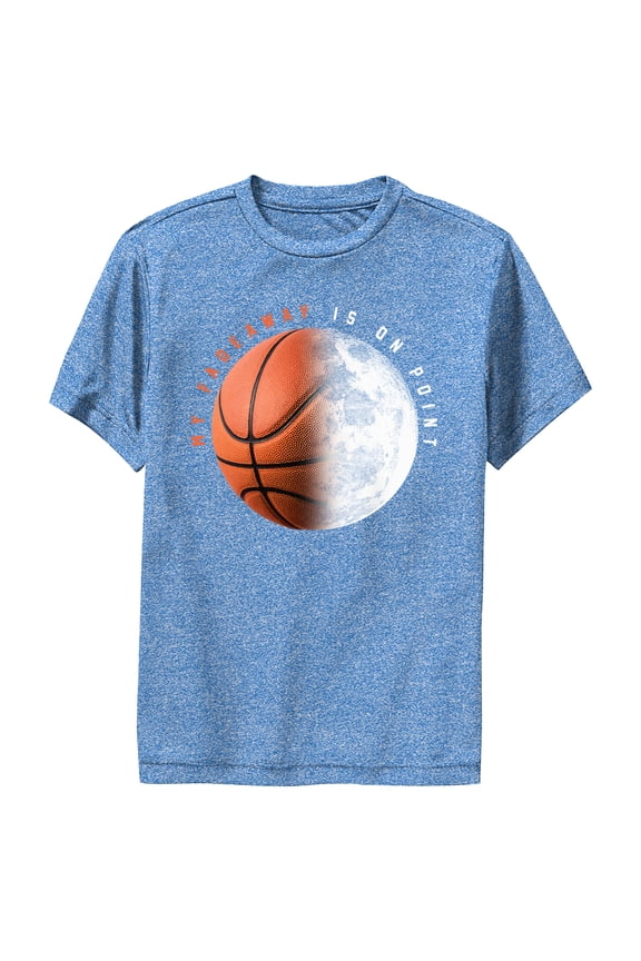Boy's Lost Gods Fade Away on Point Performance Graphic Tee Royal Blue Heather Large