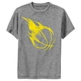 thumbnail image 1 of Boy's Lost Gods Fast Yellow Basketball Performance Graphic Tee Charcoal Heather Large, 1 of 4