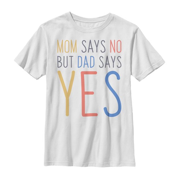 Boy's Lost Gods Father's Day Dad Says Yes Graphic Tee White X Small