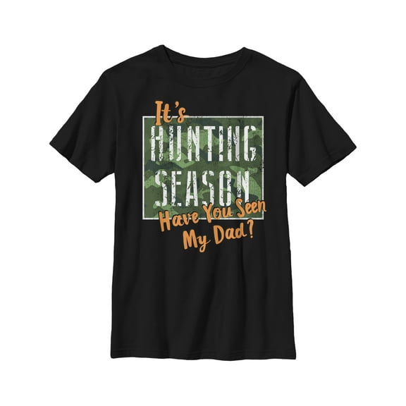 Boy's Lost Gods Father's Day Hunting Season Graphic Tee Black X Large