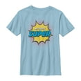 thumbnail image 1 of Boy's Lost Gods Father's Day Retro Comic Super Dad  Graphic Tee Light Blue Large, 1 of 3