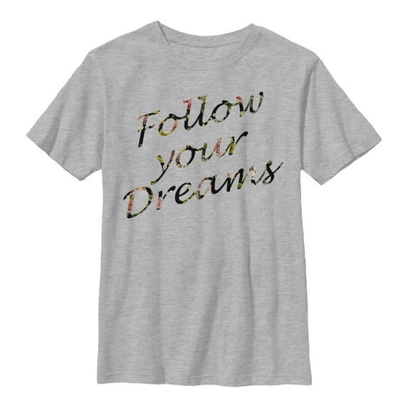 Boy's Lost Gods Follow Your Dreams Graphic Tee Athletic Heather Large