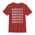 thumbnail image 1 of Boy's Lost Gods Fourth of July  America Repeat  Graphic Tee Red Medium, 1 of 3
