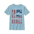 thumbnail image 1 of Boy's Lost Gods Fourth of July  Land of Adventure  Graphic Tee Light Blue X Small, 1 of 3