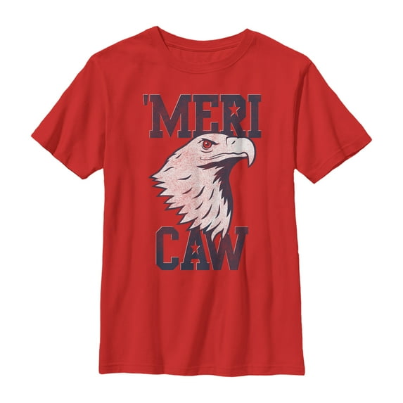 Boy's Lost Gods Fourth of July 'Meri Caw Eagle Graphic Tee Red X Small