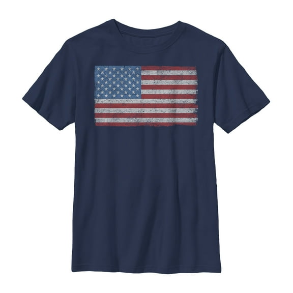 Boy's Lost Gods Fourth of July Vintage Freedom Graphic Tee Navy Blue X Large