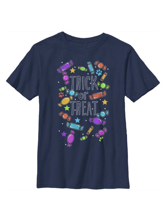 Boy's Lost Gods Halloween Candy Explosion Graphic Tee Navy Blue Medium