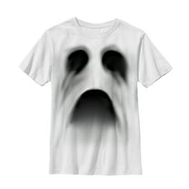 Boy's Lost Gods Halloween Creepy Ghost Face  Graphic Tee White X Small