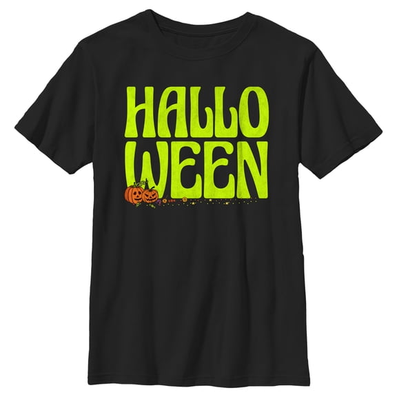 Boy's Lost Gods Halloween Jack-O'-Lanterns  Graphic Tee Black X Large
