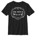 thumbnail image 1 of Boy's Lost Gods Halloween The Witch Is In Cats Graphic Tee Black Small, 1 of 5