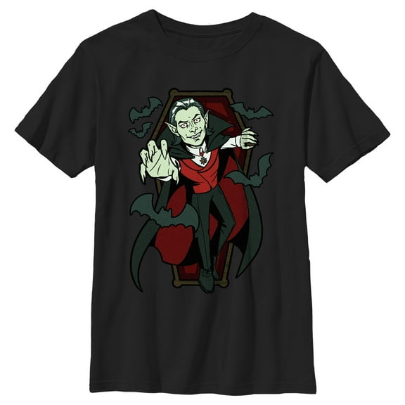 Boy's Lost Gods Halloween Vampire Scene Graphic Tee Black Small