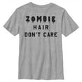 thumbnail image 1 of Boy's Lost Gods Halloween Zombie Hair Don't Care  Graphic Tee Athletic Heather X Large, 1 of 5
