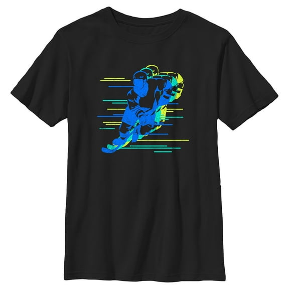 Boy's Lost Gods Hockey Player  Graphic Tee Black Medium