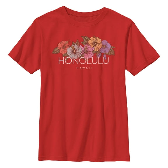 Boy's Lost Gods Honolulu Flowers  Graphic T-Shirt