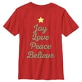 thumbnail image 1 of Boy's Lost Gods Joy Love Peace  Graphic Tee Red Small, 1 of 4