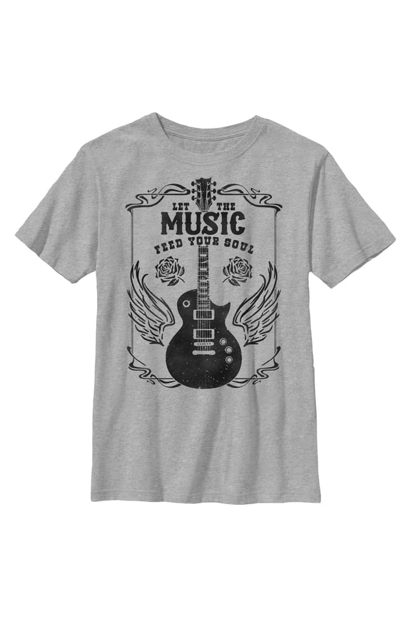 Boy's Lost Gods Music Feed Your Soul Graphic T-Shirt