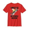 thumbnail image 1 of Boy's Lost Gods My People Need Me Cat  Graphic Tee Red Small, 1 of 3