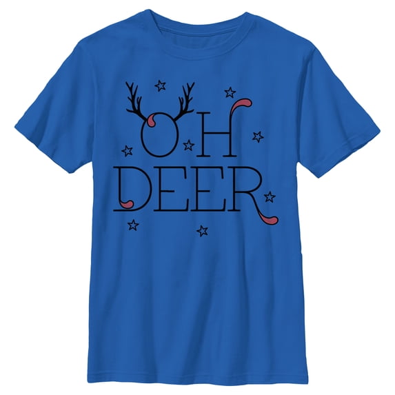 Boy's Lost Gods Oh Deer Graphic Tee Royal Blue Small