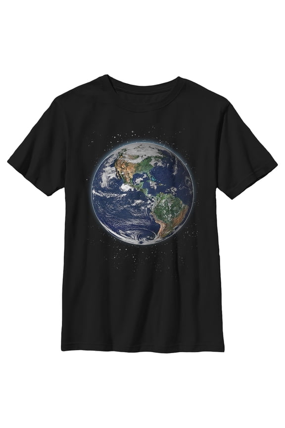 Boy's Lost Gods Planet Earth  Graphic Tee Black Large