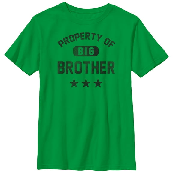 Boy's Lost Gods Property of Big Brother Graphic Tee Kelly Green Small