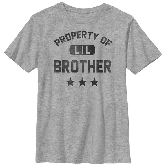 Boy's Lost Gods Property of Little Brother Graphic Tee Athletic Heather X Large