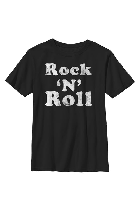 Boy's Lost Gods Rock 'N' Roll Distressed Graphic Tee Black Small
