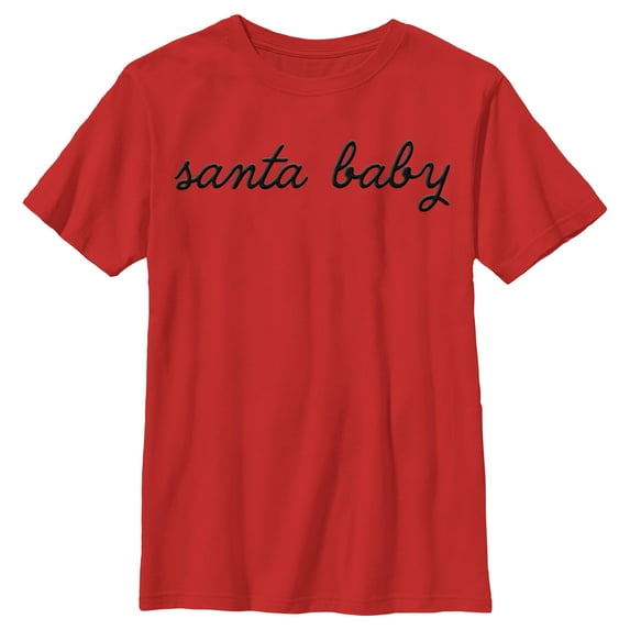 Boy's Lost Gods Santa Baby Graphic Tee Red Medium