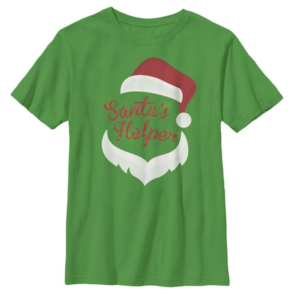 Boy's Lost Gods Santa’s Helper Graphic Tee Kelly Green Small