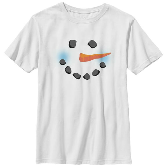 Boy's Lost Gods Snowman Face  Graphic Tee White X Large