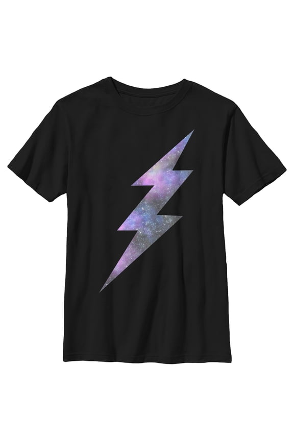 Boy's Lost Gods Space Lightning Bolt Graphic Tee Black Small