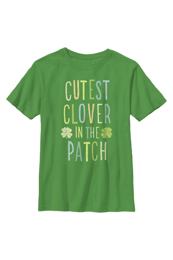 Boy's Lost Gods St. Patrick's Day Cutest Clover in the Patch Graphic Tee Kelly Green Small