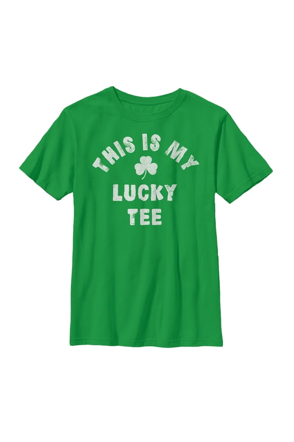 Boy's Lost Gods St. Patrick's Day Lucky Tee Graphic Tee Kelly Green Medium