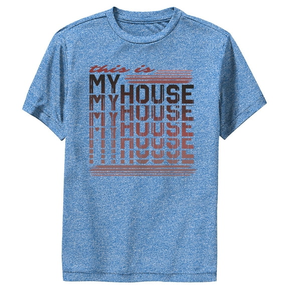 Boy's Lost Gods This Is My House  Performance Graphic Tee Royal Blue Heather Medium