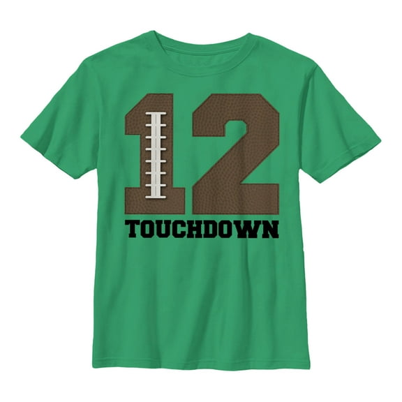Boy's Lost Gods Touchdown 12  Graphic Tee Kelly Green Medium