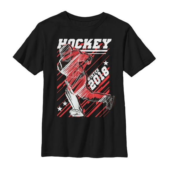 Boy's Lost Gods Winter 2018 Hockey Graphic Tee Black Large