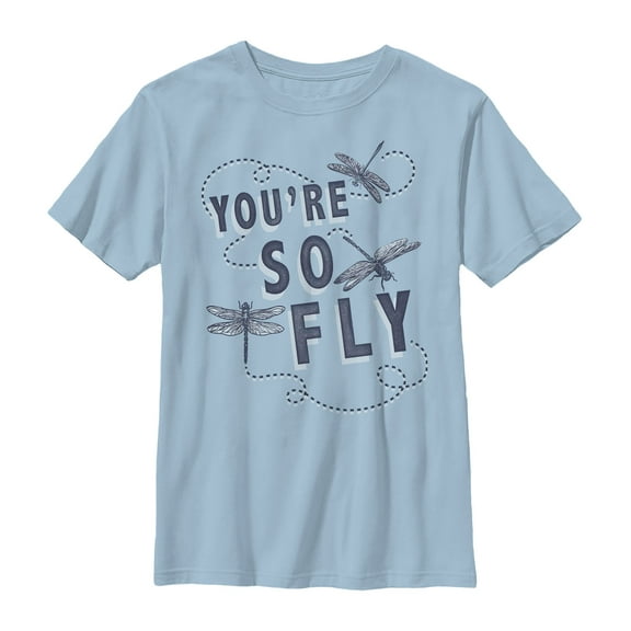 Boy's Lost Gods You're So Fly Graphic Tee Light Blue Large