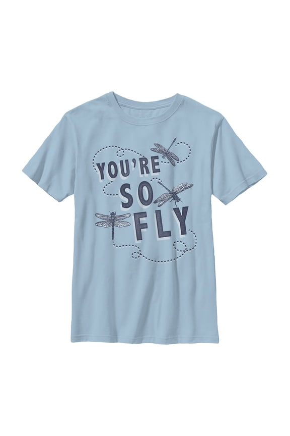 Boy's Lost Gods You're So Fly Graphic Tee Light Blue Large