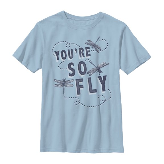 Boy's Lost Gods You're So Fly Graphic Tee Light Blue X Small