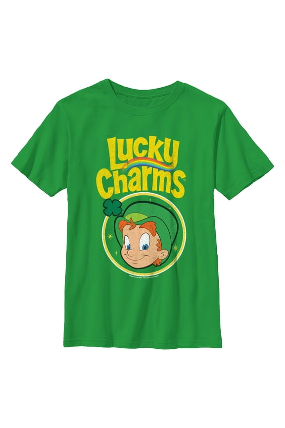 Boy's Lucky Charms St. Patrick's Day Leprechaun Logo Graphic T-Shirt