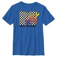 thumbnail image 1 of Boy's MTV Checkered Fade Logo Graphic Tee Royal Blue Small, 1 of 4