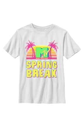 Boy's MTV Retro Spring Break Graphic Tee White X Large