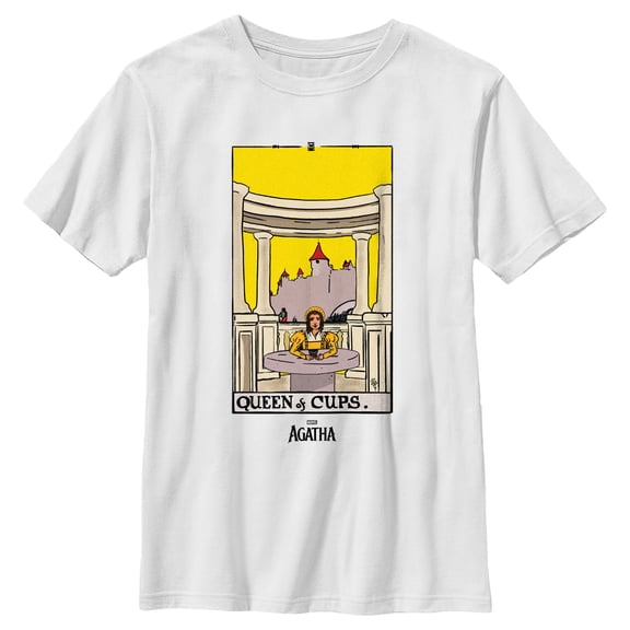 Boy's Marvel: Agatha All Along Queen Of Cups Card  Graphic T-Shirt